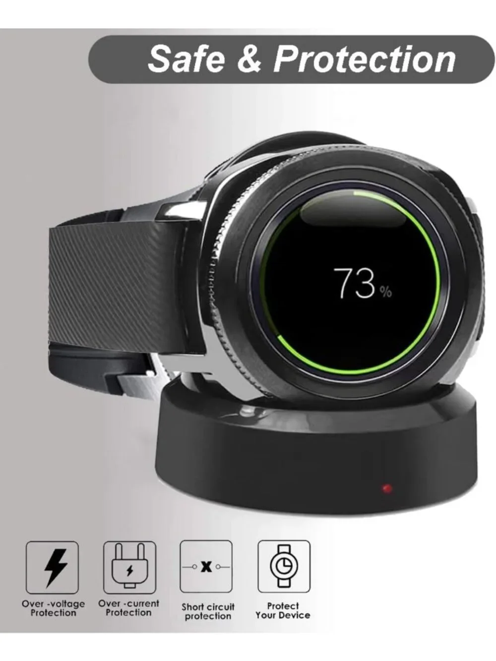 Smartwatch Charging Dock for Gear S3 Classic/Frontier - 2-Pack Cradle Charger